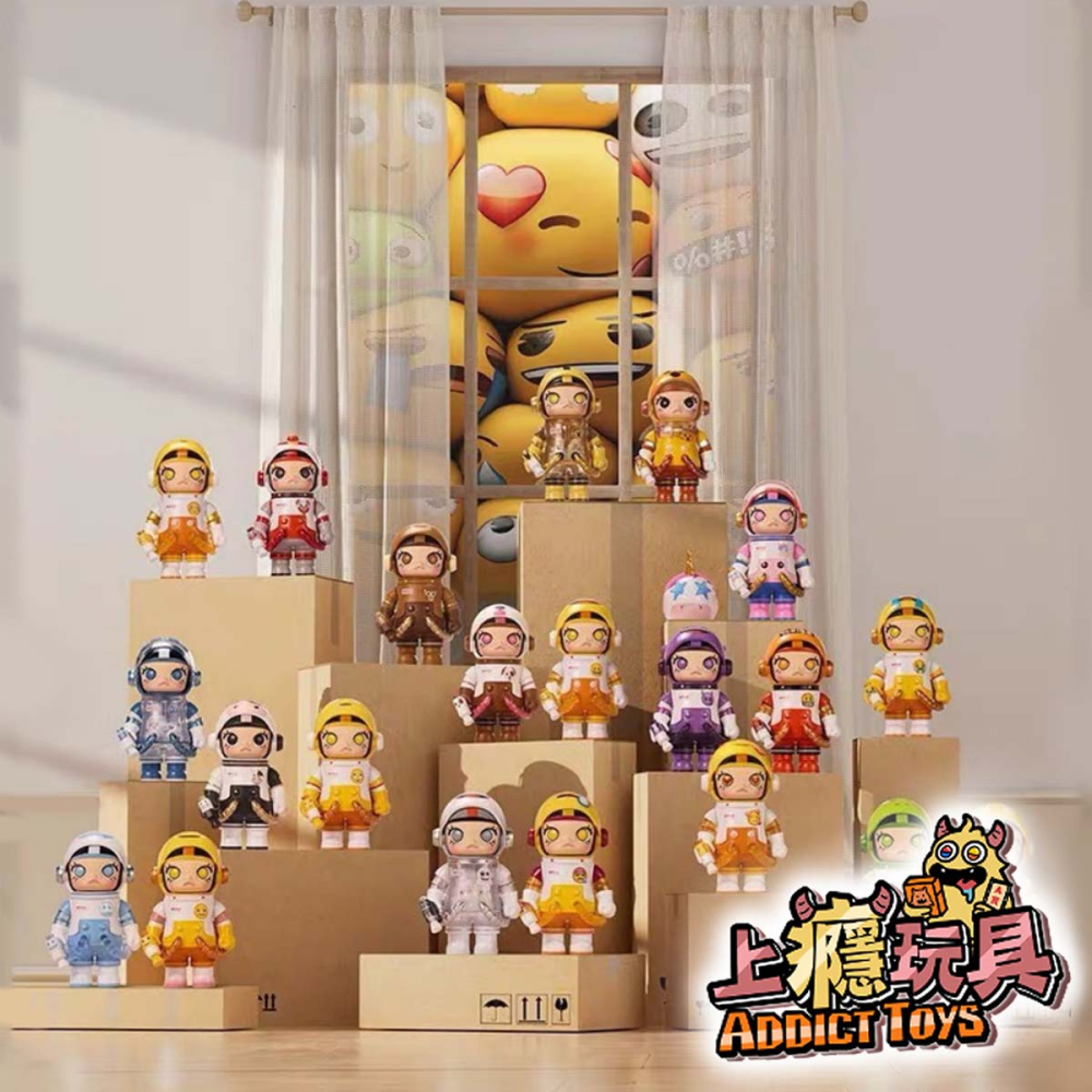 POPMART 泡泡瑪特 MEGA珍藏系列 100% SPACE MOLLY 週年 Emoji 盲盒